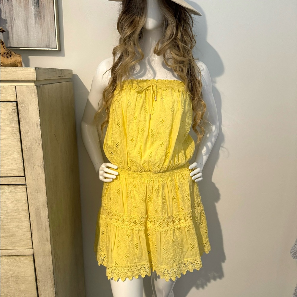 Melissa Odabash Eyelet Strapless Dress